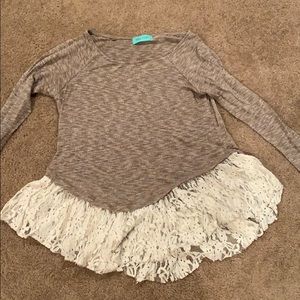 Filly Flair lace bottom top